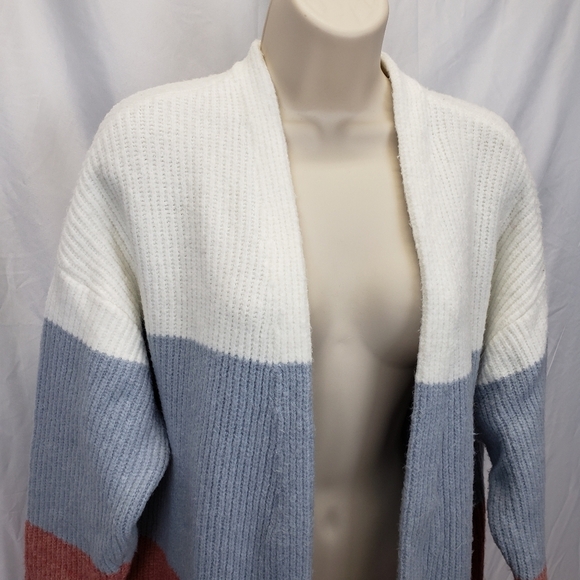 Ella Moss Kimberly Colorblock Duster Cardigan size small - Picture 3 of 13